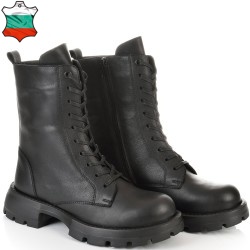 ДАМСКИ БОТИ С ОЛЕКОТЕНО ХОДИЛО ОТ ЕСТЕСТВЕНА КОЖА-TIFFANY 16-ЧЕРНИ