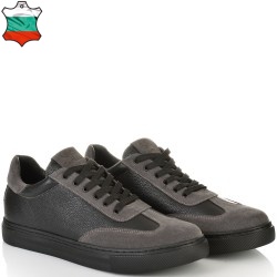 МЪЖКИ КЕЦОВЕ ОТ ЕСТЕСТВЕНА КОЖА-D7073-ЧЕРНО/СИВО