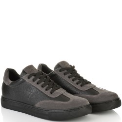 МЪЖКИ КЕЦОВЕ ОТ ЕСТЕСТВЕНА КОЖА-D7073-ЧЕРНО/СИВО