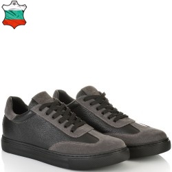 МЪЖКИ КЕЦОВЕ ОТ ЕСТЕСТВЕНА КОЖА-D7073-ЧЕРНО/СИВО