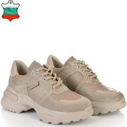 ДАМСКИ КЕЦОВЕ ОТ ЕСТЕСТВЕНА КОЖА С ВЕЛУР-D5063-ТАУПЕ