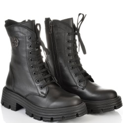 ДАМСКИ БОТИ ОТ ЕСТЕСТВЕНА КОЖА-ASTERIQ 5-1560-ЧЕРНИ