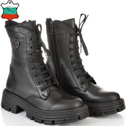 ДАМСКИ БОТИ ОТ ЕСТЕСТВЕНА КОЖА-ASTERIQ 5-1560-ЧЕРНИ