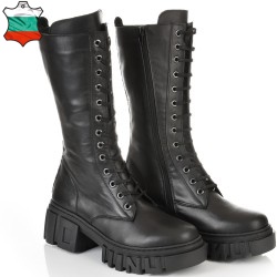 ДАМСКИ КУБИНКИ ОТ ЕСТЕСТВЕНА КОЖА-SNOW-1518-ЧЕРНИ