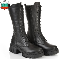 ДАМСКИ КУБИНКИ ОТ ЕСТЕСТВЕНА КОЖА-SNOW-1518-ЧЕРНИ