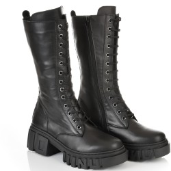 ДАМСКИ КУБИНКИ ОТ ЕСТЕСТВЕНА КОЖА-SNOW-1518-ЧЕРНИ