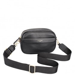 ДАМСКА ЧАНТА ПРЕЗ РАМО-D7397-ЧЕРНА