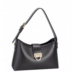 ДАМСКА ЕЛЕГАНТНА ЧАНТА-D7418-ЧЕРНА