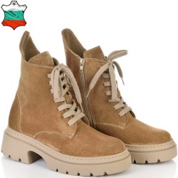 ДАМСКИ БОТИ ОТ ЕСТЕСТВЕН ВЕЛУР-315-БЕЖОВИ