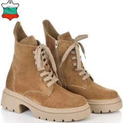 ДАМСКИ БОТИ ОТ ЕСТЕСТВЕН ВЕЛУР-315-БЕЖОВИ