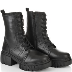 ДАМСКИ БОТИ ОТ ЕСТЕСТВЕНА КОЖА-SNOW-1615-ЧЕРНИ