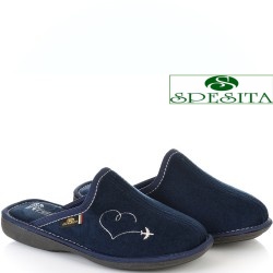 ДАМСКИ ПАНТОФИ НА АНАТОМИЧНО ХОДИЛО-120-ТЪМНО СИНИ