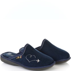 ДАМСКИ ПАНТОФИ НА АНАТОМИЧНО ХОДИЛО-120-ТЪМНО СИНИ