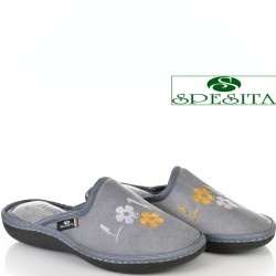 ДАМСКИ ПАНТОФИ НА АНАТОМИЧНО ХОДИЛО-117-СИВИ