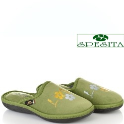 ДАМСКИ ПАНТОФИ НА АНАТОМИЧНО ХОДИЛО-117-ЗЕЛЕНИ