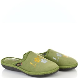 ДАМСКИ ПАНТОФИ НА АНАТОМИЧНО ХОДИЛО-117-ЗЕЛЕНИ