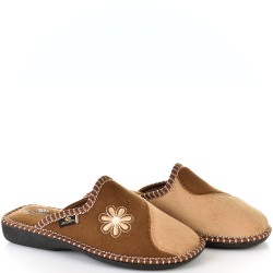 ДАМСКИ ПАНТОФИ НА АНАТОМИЧНО ХОДИЛО-2214-КАФЯВИ