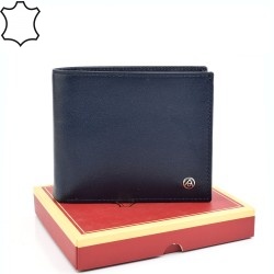 МЪЖКО ПОРТМОНЕ ОТ ЕСТЕСТВЕНА КОЖА-AL282-ТЪМНО СИНЬО