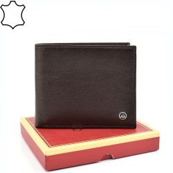 МЪЖКО ПОРТМОНЕ ОТ ЕСТЕСТВЕНА КОЖА-AL282-КАФЯВО