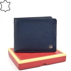 МЪЖКО ПОРТМОНЕ ОТ ЕСТЕСТВЕНА КОЖА-AL237-ТЪМНО СИНЬО