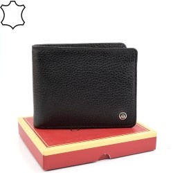 МЪЖКО ПОРТМОНЕ ОТ ЕСТЕСТВЕНА КОЖА-AL239-ЧЕРНО