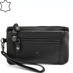 МЪЖКА РЪЧНА ЧАНТА ОТ ЕСТЕСТВЕНА КОЖА-6062-ЧЕРНА