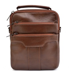 МЪЖКА ЧАНТА ОТ ЕСТЕСТВЕНА КОЖА-6007-КАФЯВА