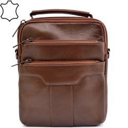 МЪЖКА ЧАНТА ОТ ЕСТЕСТВЕНА КОЖА-6007-КАФЯВА