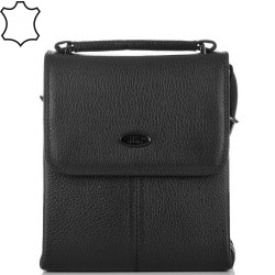 МЪЖКА ЧАНТА ОТ ЕСТЕСТВЕНА КОЖА-0042-ЧЕРНА