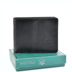 МЪЖКО ПОРТМОНЕ ОТ ЕСТЕСТВЕНА КОЖА-1544C-ЧЕРНО