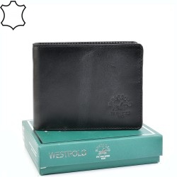 МЪЖКО ПОРТМОНЕ ОТ ЕСТЕСТВЕНА КОЖА-1544C-ЧЕРНО