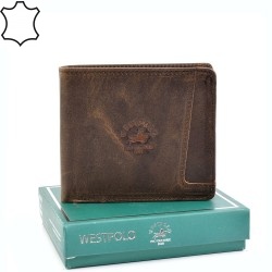 МЪЖКО ПОРТМОНЕ ОТ ЕСТЕСТВЕНА КОЖА-558C-КАФЯВО