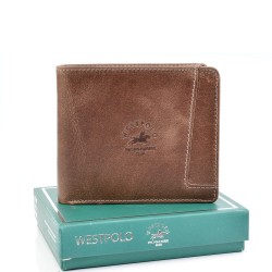 МЪЖКО ПОРТМОНЕ ОТ ЕСТЕСТВЕНА КОЖА-558C-КАПУЧИНО