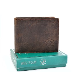 МЪЖКО ПОРТМОНЕ ОТ ЕСТЕСТВЕНА КОЖА-1432C-КАПУЧИНО