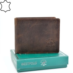 МЪЖКО ПОРТМОНЕ ОТ ЕСТЕСТВЕНА КОЖА-1432C-КАПУЧИНО