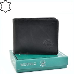 МЪЖКО ПОРТМОНЕ ОТ ЕСТЕСТВЕНА КОЖА-1432C-ЧЕРНО