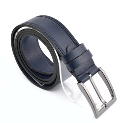 КОЛАН ОТ ЕСТЕСТВЕНА БИВОЛСКА КОЖА-7465-ТЪМНО СИН