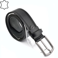 КОЛАН ОТ ЕСТЕСТВЕНА БИВОЛСКА КОЖА-7469-ЧЕРЕН