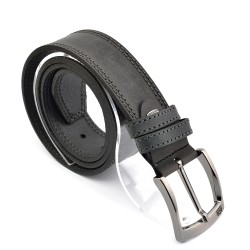 КОЛАН ОТ ЕСТЕСТВЕНА БИВОЛСКА КОЖА-7471-СИВ