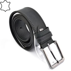 КОЛАН ОТ ЕСТЕСТВЕНА БИВОЛСКА КОЖА-7474-ЧЕРЕН