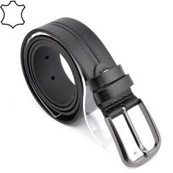 КОЛАН ОТ ЕСТЕСТВЕНА БИВОЛСКА КОЖА-7476-ЧЕРЕН