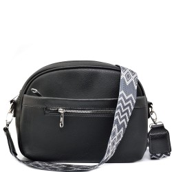 ДАМСКА ЧАНТА ПРЕЗ РАМО-S1345-ЧЕРНА