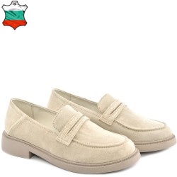 ДАМСКИ МОКАСИНИ ОТ ЕСТЕСТВЕН ВЕЛУР-TAIRA-1522-БЕЖОВИ