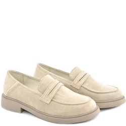 ДАМСКИ МОКАСИНИ ОТ ЕСТЕСТВЕН ВЕЛУР-TAIRA-1522-БЕЖОВИ