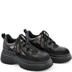 ДАМСКИ КЕЦОВЕ ОТ ЕСТЕСТВЕНА КОЖА-ASTRA-6040-ЧЕРНО/БРОНЗОВИ