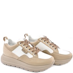 ДАМСКИ КЕЦОВЕ ОТ ЕСТЕСТВЕНА КОЖА-OMEGA-4071-БЕЖОВО/БЯЛО