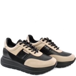 ДАМСКИ КЕЦОВЕ ОТ ЕСТЕСТВЕНА КОЖА-OMEGA-6065-БЕЖОВО/ЧЕРНИ