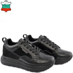 ДАМСКИ КЕЦОВЕ ОТ ЕСТЕСТВЕНА КОЖА-OMEGA-4071-ЧЕРНИ