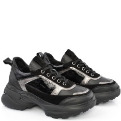 ДАМСКИ КЕЦОВЕ ОТ ЕСТЕСТВЕНА КОЖА С ВЕЛУР-REYA 04-ЧЕРНИ