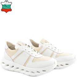 ДАМСКИ КЕЦОВЕ ОТ ЕСТЕСТВЕНА КОЖА-ROSA-11-БЯЛО/БЕЖОВИ